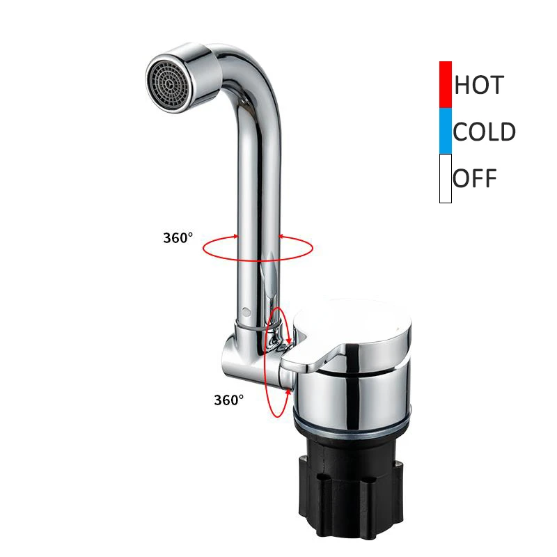 Folding Faucet Sink Matching Faucet 360 Degree Rotation Single Handle Kitchen Hot And Cold Faucet Water Tap