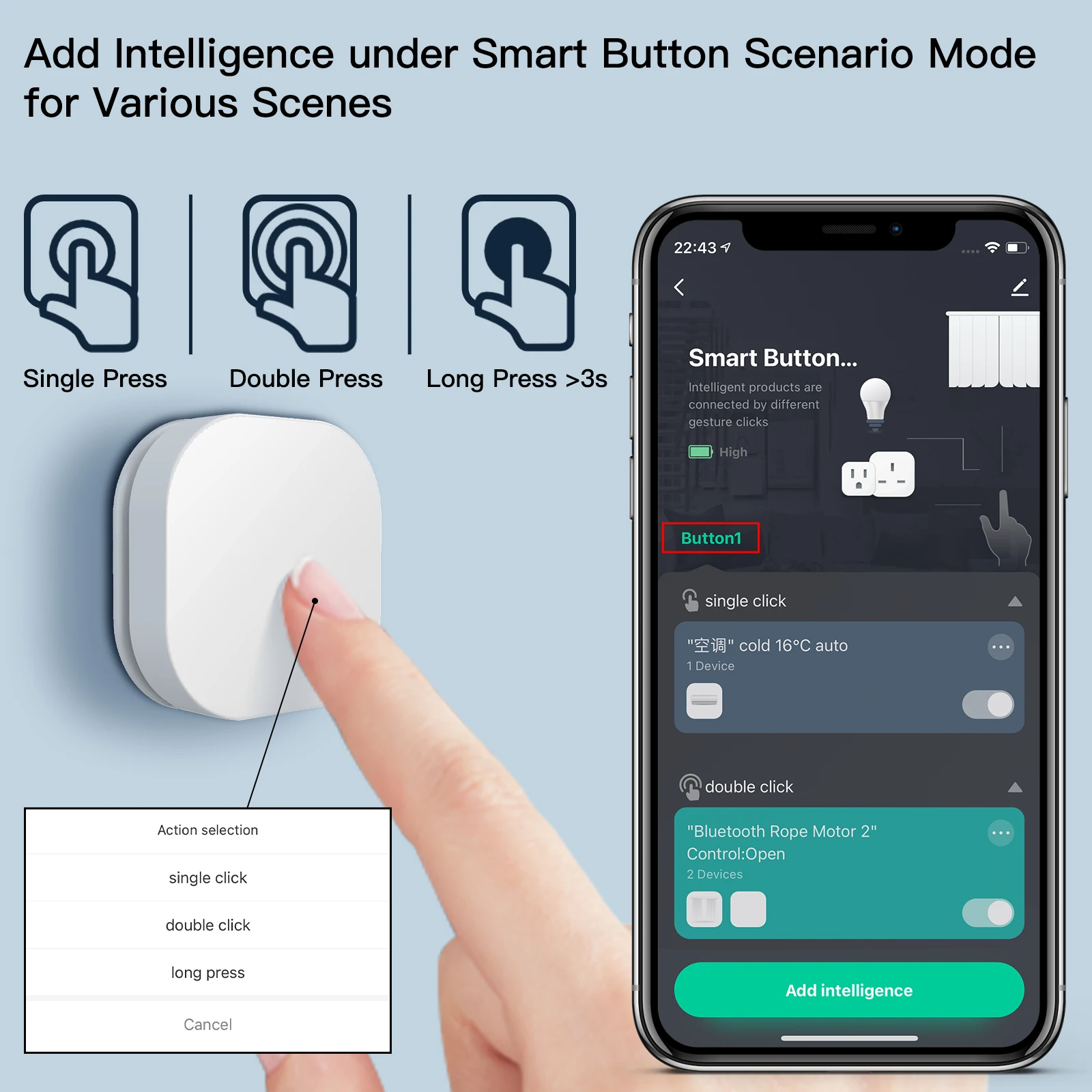 Tuya ZigBee Smart Key Switch telecomando Wireless Controller chiave collegamento Multi-scena Smart Switch automazione alimentata a batteria