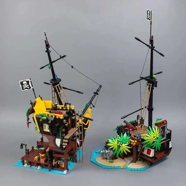 Nuovi 2545 pezzi pirati di Barracuda Bay Figures 698998 Building Blocks mattoni Kid compleanno regali di natale compatibili 21322