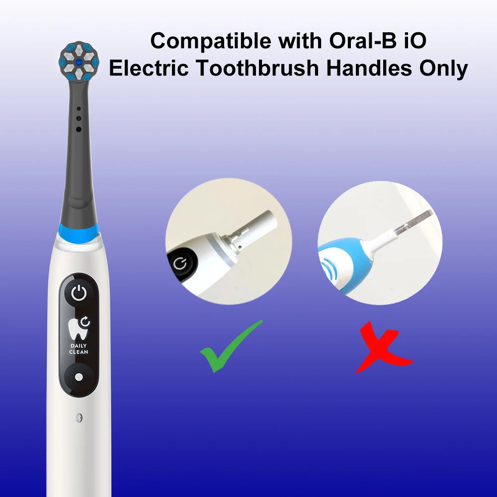 Paquete de 8 cabezales de repuesto para cepillo de dientes eléctrico Oral-B iO, Serie 3/4/5/6/7/8/9, Ultimate Clean