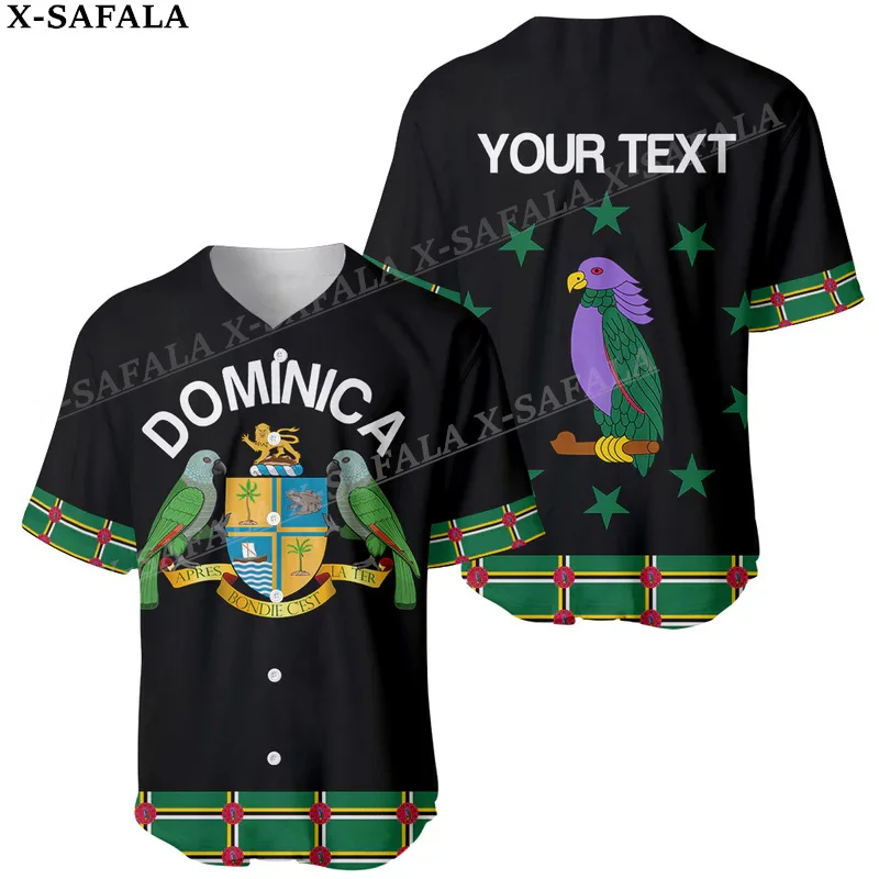 Dominican Coat Of Arms Love Country 3D Printed Baseball Jersey Summer Shirt Men's Tops Tee Oversized Streetwear-1