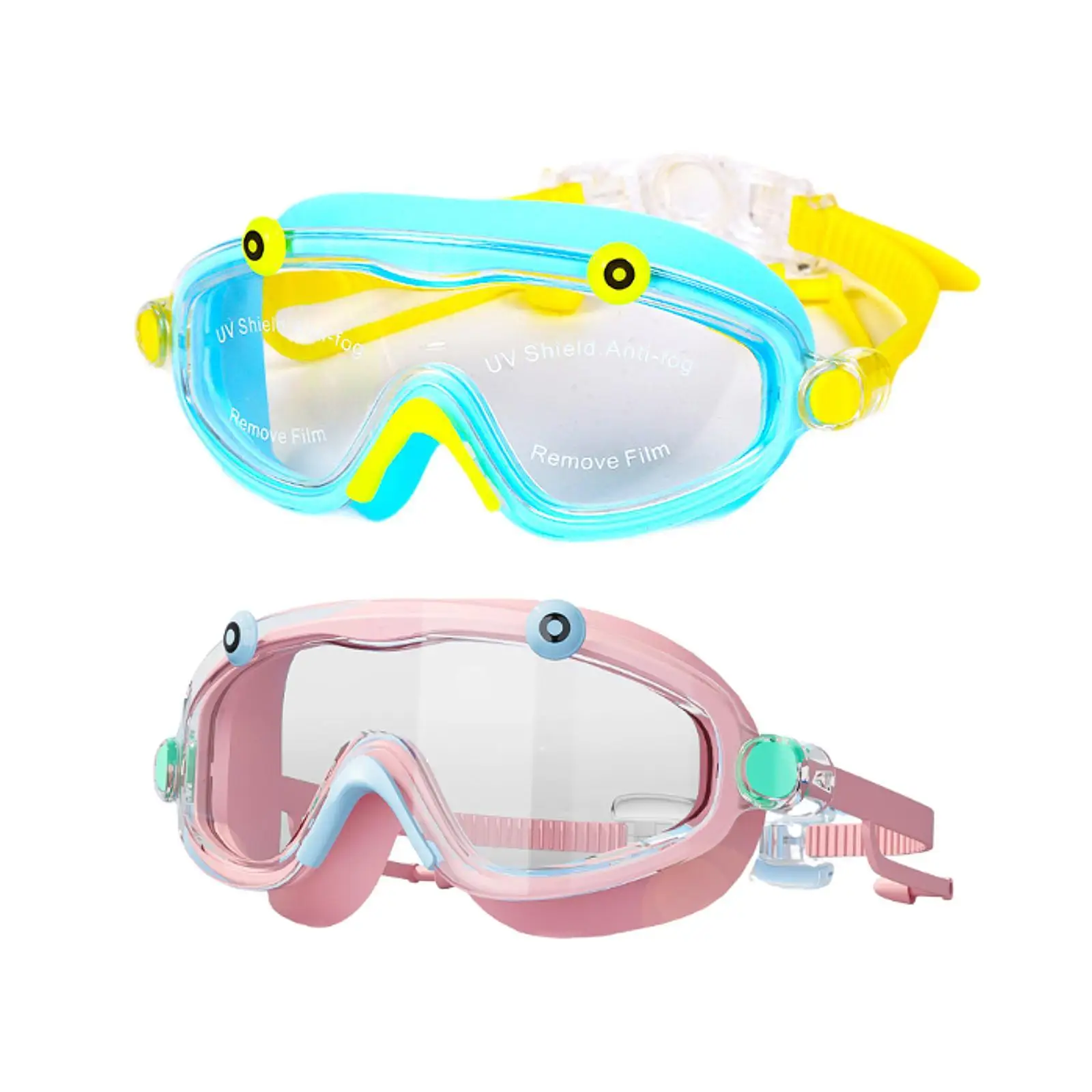 نظارات سباحة للأطفال، نظارات سباحة مريحة ومحمولة، مقاومة للماء بإطار كبير للرياضة