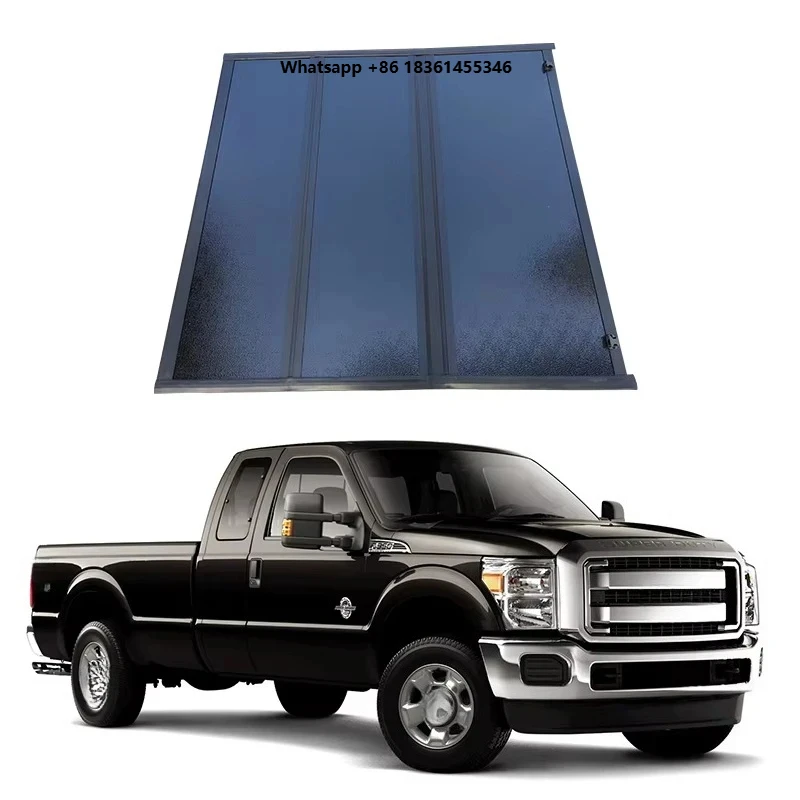 

FOR Waterproof Tri-Fold Hard Embedded Metal Pickup Truck Bed Tonneau Cover