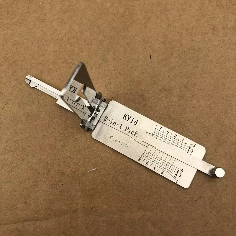 Original KY14 LISHI 2in1 Car Locksmith Tool for Kia Forte Koup Soul Decoding Car Door Opening & Lock Picking Tool for Profession