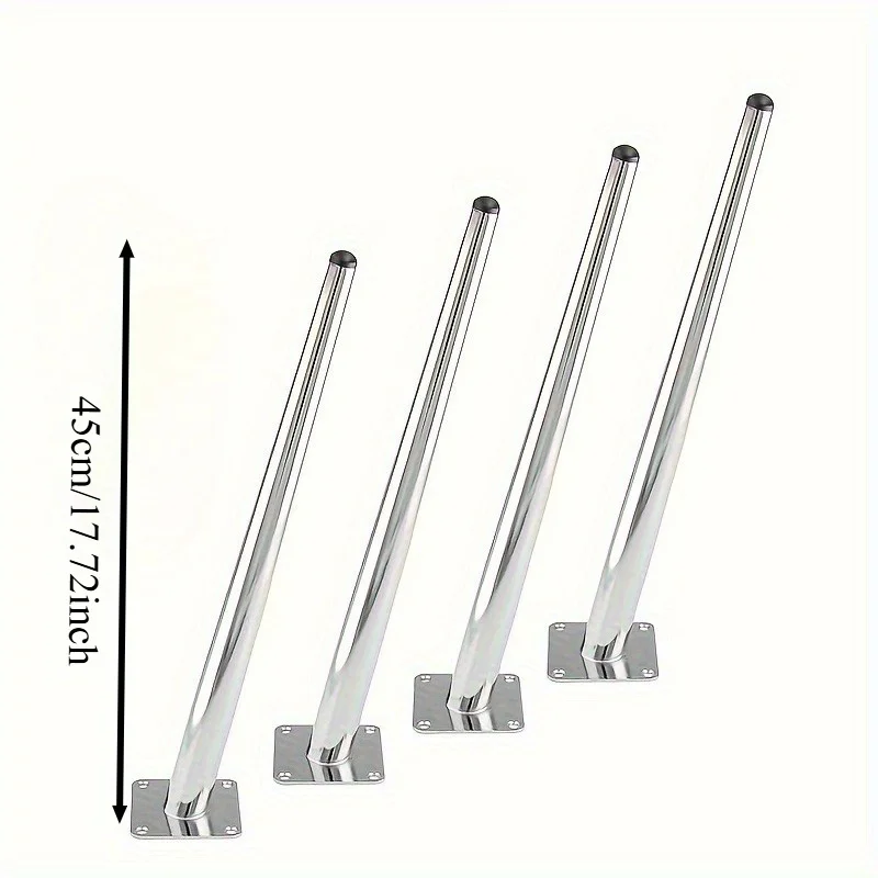 4-piece silver metal furniture leg set, suitable for medieval style sofas, cabinets tables chairs furniture legs furniture legs