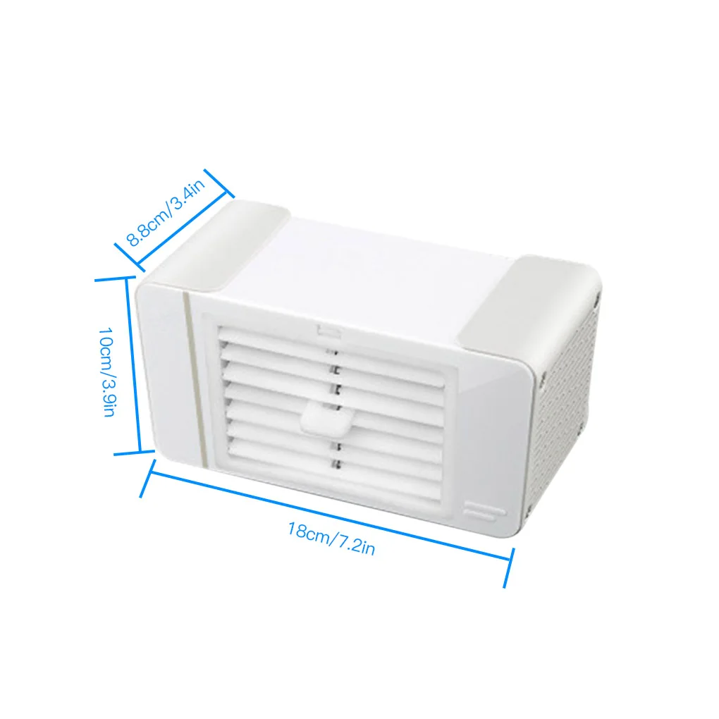 Mini Desktop Fan with LED Light Home Office Portable USB Powered Air Cooling Humidifier Fan, White