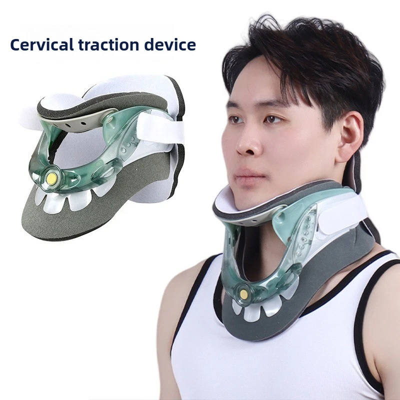 NEW 6 Level Height Adjustable Cervical Traction Device Posture Corrector Cervical Collar Neck Brace Support Neck Pain Relief