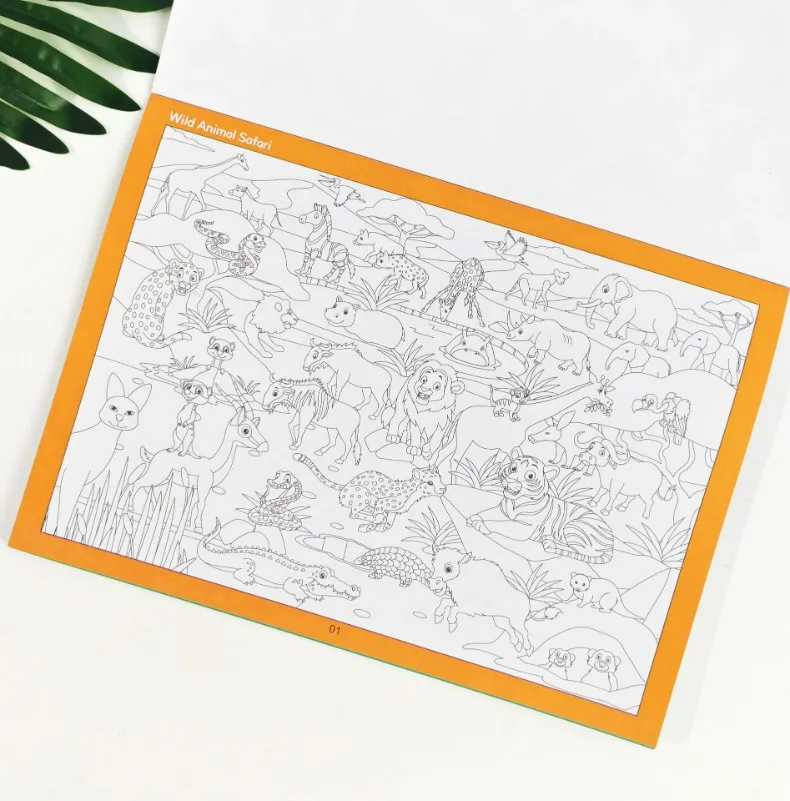 Fun Sticker Book, Search and Find Sticker Book Fun DIY Toy Book for Children Aged 3-10 Looking for Animal Parent-Child Interacti