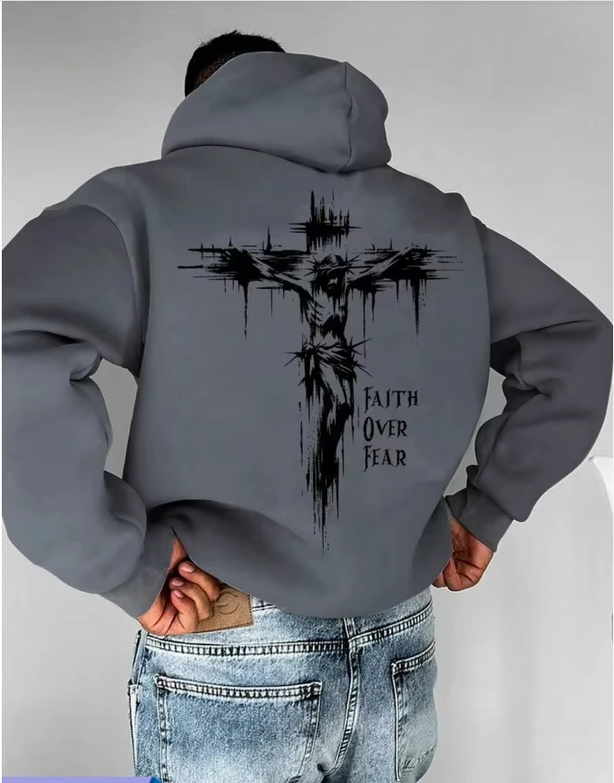

Men's Clothing Thin Style Hooded Letter 3D Print Drawstring Hooded Casual Loose Sweatshirt Spring & Autumn New Style