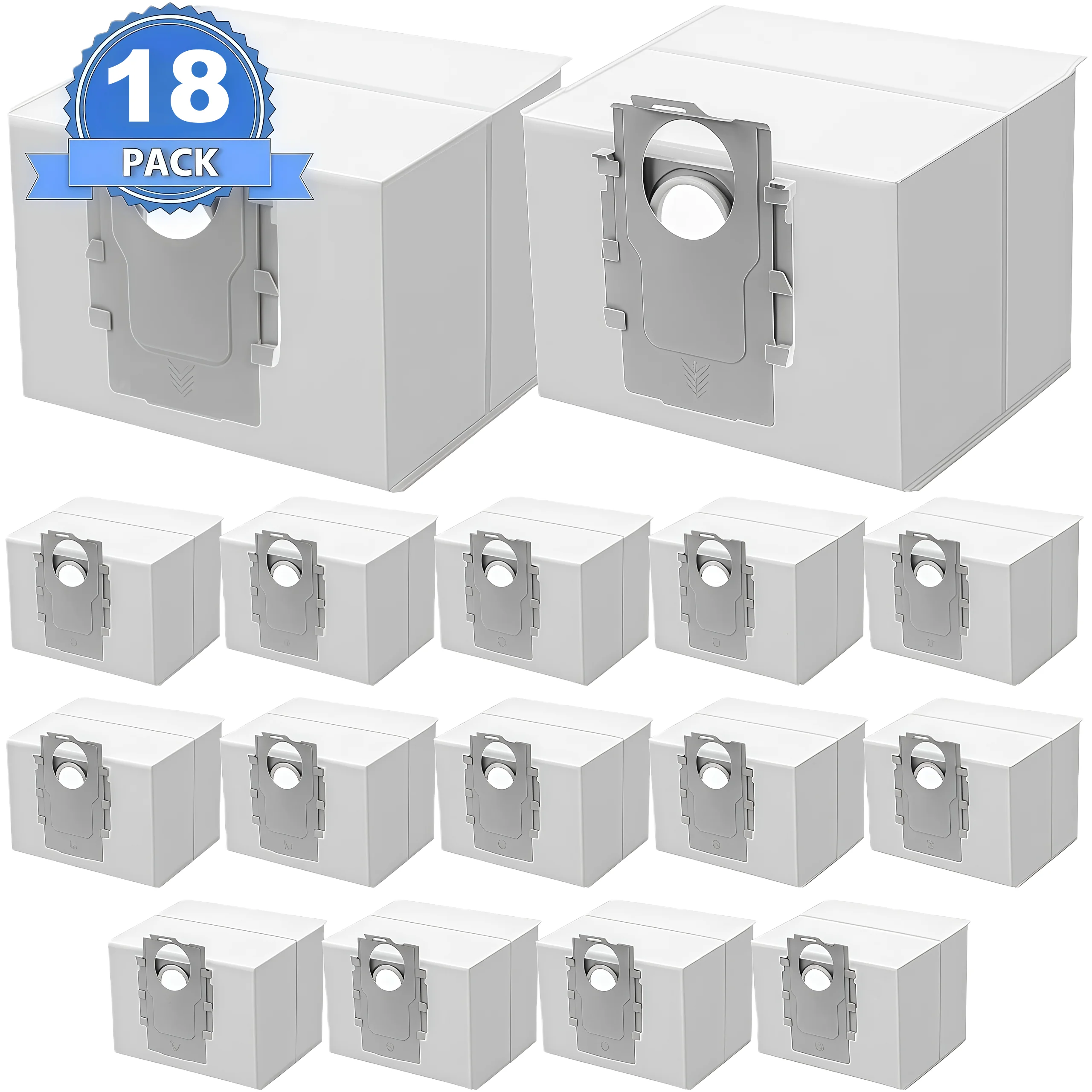 Roborock Q7 M5+, Q10 S5+/Q10 X5+, S8+, S8 Pro Ultra, Q7 Max+/Max, Q5 Max+, Q8 Max+, S7 Pro Ultra, Q5 için 18'li Paket Q7 Q5 Toz Torbası