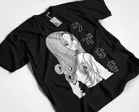 Junji Ito Anime Prints Women's Clothing Aesthetic Aesthetic Clothes Graphic T Shirts Vintage Clothes Kawaii Personality Y2K Top