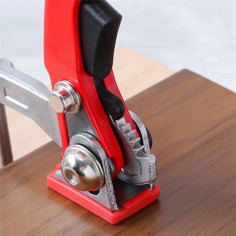 AB41-Woodworking Desktop Quick Acting Hold Down Clamp Fast Fixed Clip For Woodworking Benches20mm Hole Ratchet F Clamp