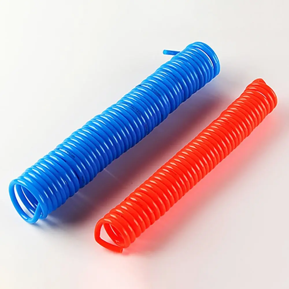 أداة زنبركية قابلة للتطوير مرنة من البولي يوريثان خرطوم ضاغط الهواء PU متعدد الألوان خرطوم أداة الهواء PU أنبوب الهواء الارتداد