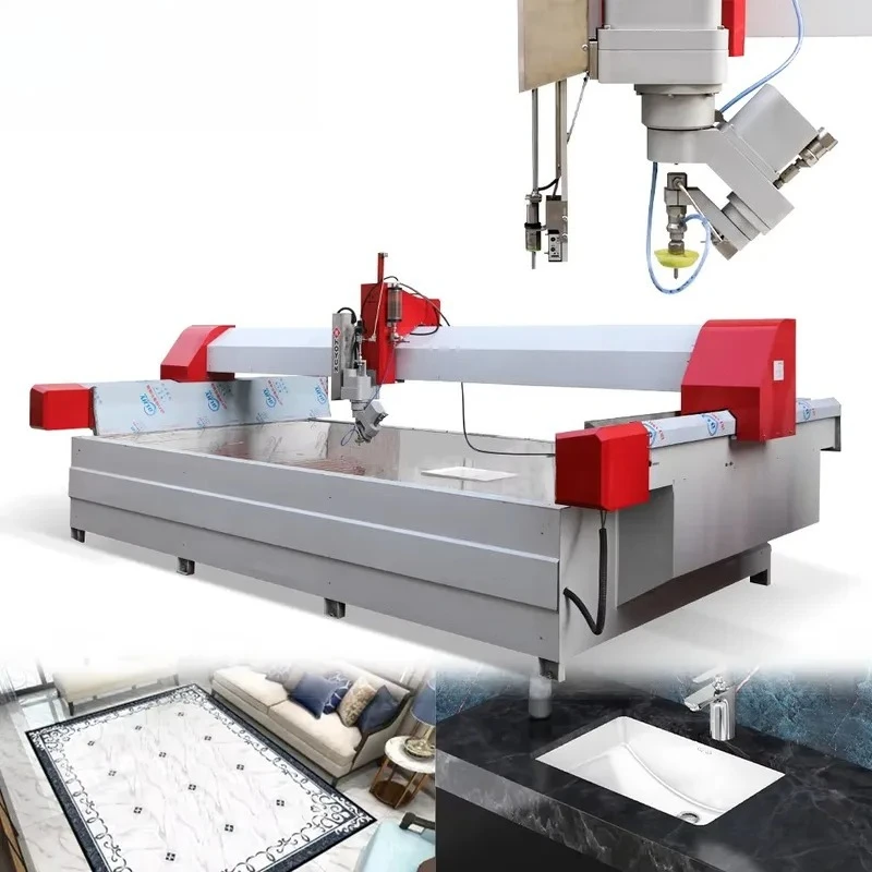 New Large Size 5-Axis CNC Water Jet Cutting Machine for Tiles Multi-Function Tile Cutting Machine