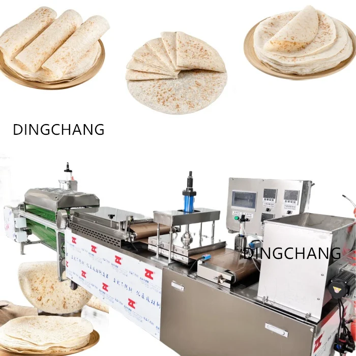 New Fully Automatic Arabic Pita Bread Making Machine Flour Tortilla Press Machine Mini Pancakes Chapati Roti Production Line