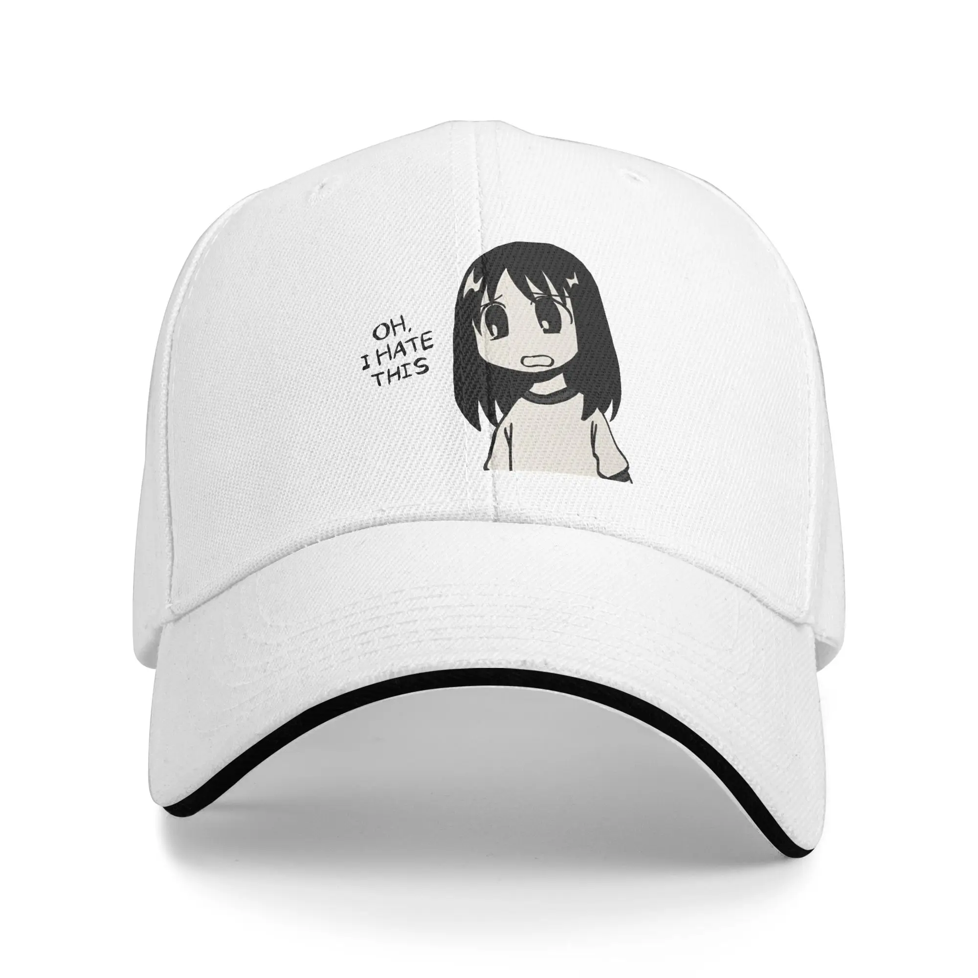Oh I Hate This Osaka Azumanga Daioh Sandwich Cap  , Hip-Hop Baseball Caps Polyester  Trucker Cap Breathable Golf Hats Spring