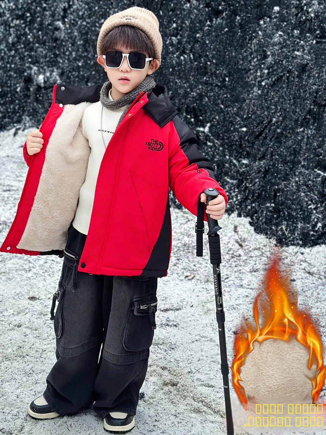 

Утепленная хлопковая куртка с капюшоном для мальчиков, зимняя теплая повседневная куртка с длинными рукавами на молнии, модная молодежная модель