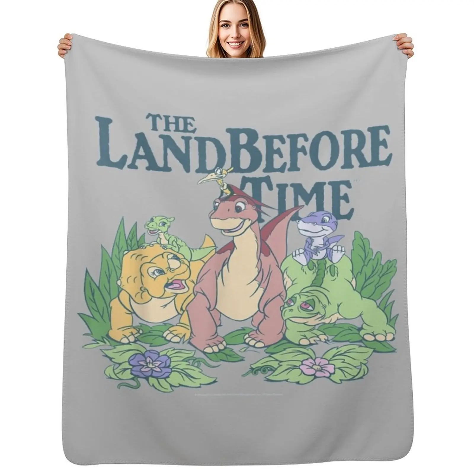 

land before time pastel dinosaur friends Throw Blanket Warm Comfortable Blanket Gift for Parents Friends