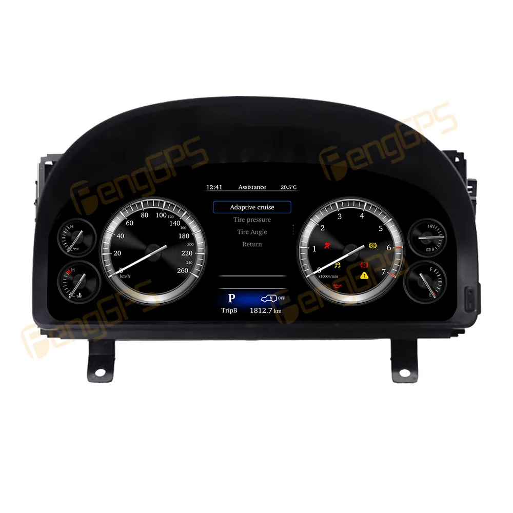 

12,3-дюймовый цифровой кластерный экран одометра для Toyota Alphard 20 2008-2014, виртуальный измеритель скорости кабины, приборная панель автомобиля