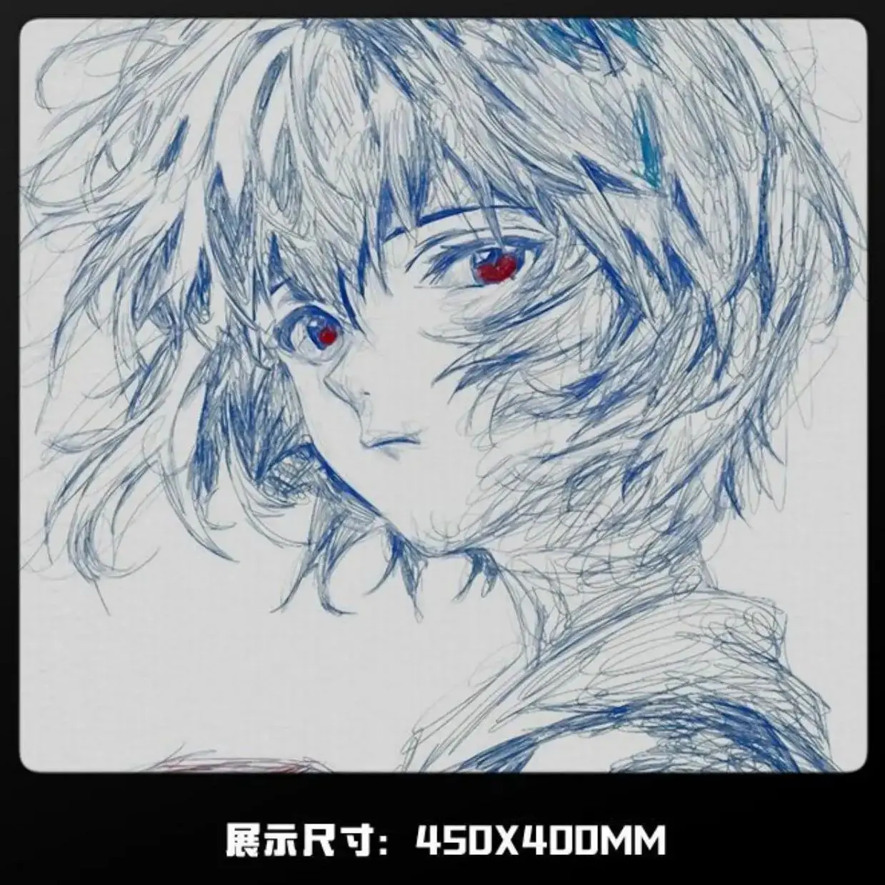 

Blue Line Girl Glass Mousepad Sora Game Mouse Pad Customized Pattern Tempered Smooth Gaming Desk Mat Fps Esports Office Gaming