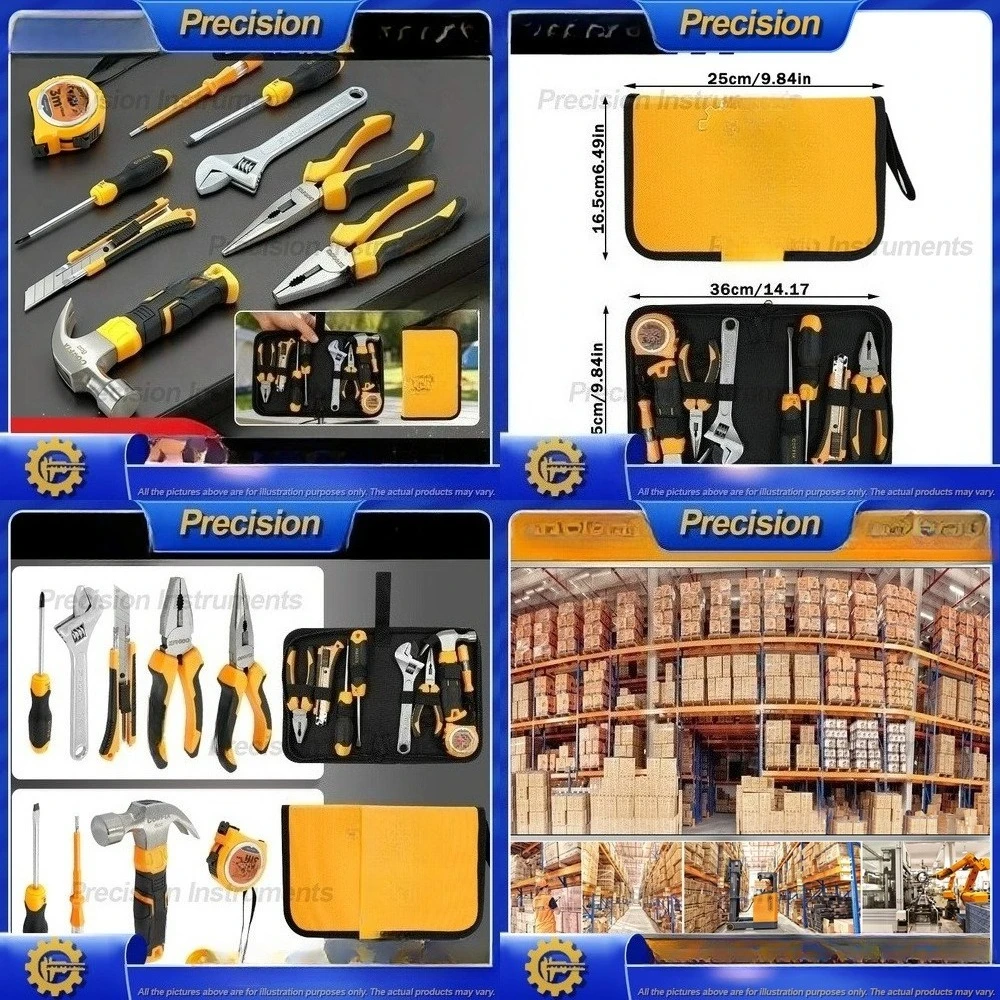 2026 COOFIX 9 Piece Home Auto Repair Tool Kit High Quality Chrome Vanadium Steel Hand Tools Set Practical Hardware Tools