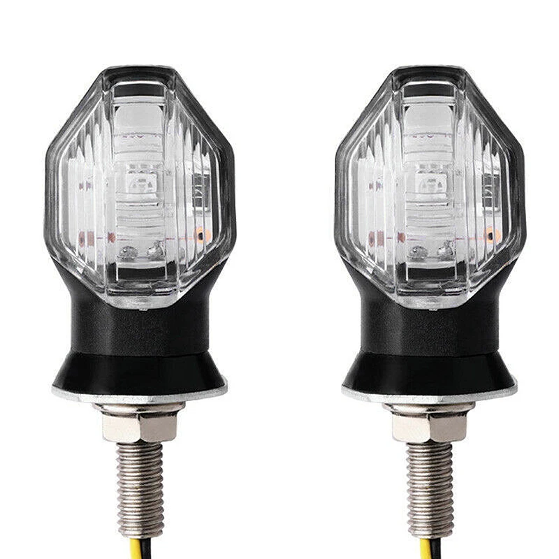 2 pezzi lampadine universali per indicatori di direzione per moto lampadine ambra nera 12V