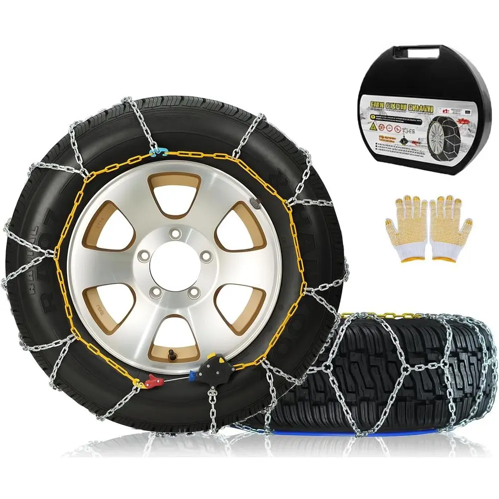 

Auto Snow Chains Tire Chains For Cars Suv Pickup Trucks - Tightening 1Min Quick Install Tire-Chains, Reusable Emergency Tire Cha