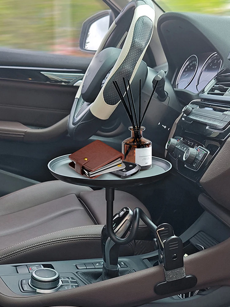 

Регулируемый поднос-столик для автомобиля, портативный, поворотный, с креплением на клипсе, для седанов, внедорожников и других транспортных средств