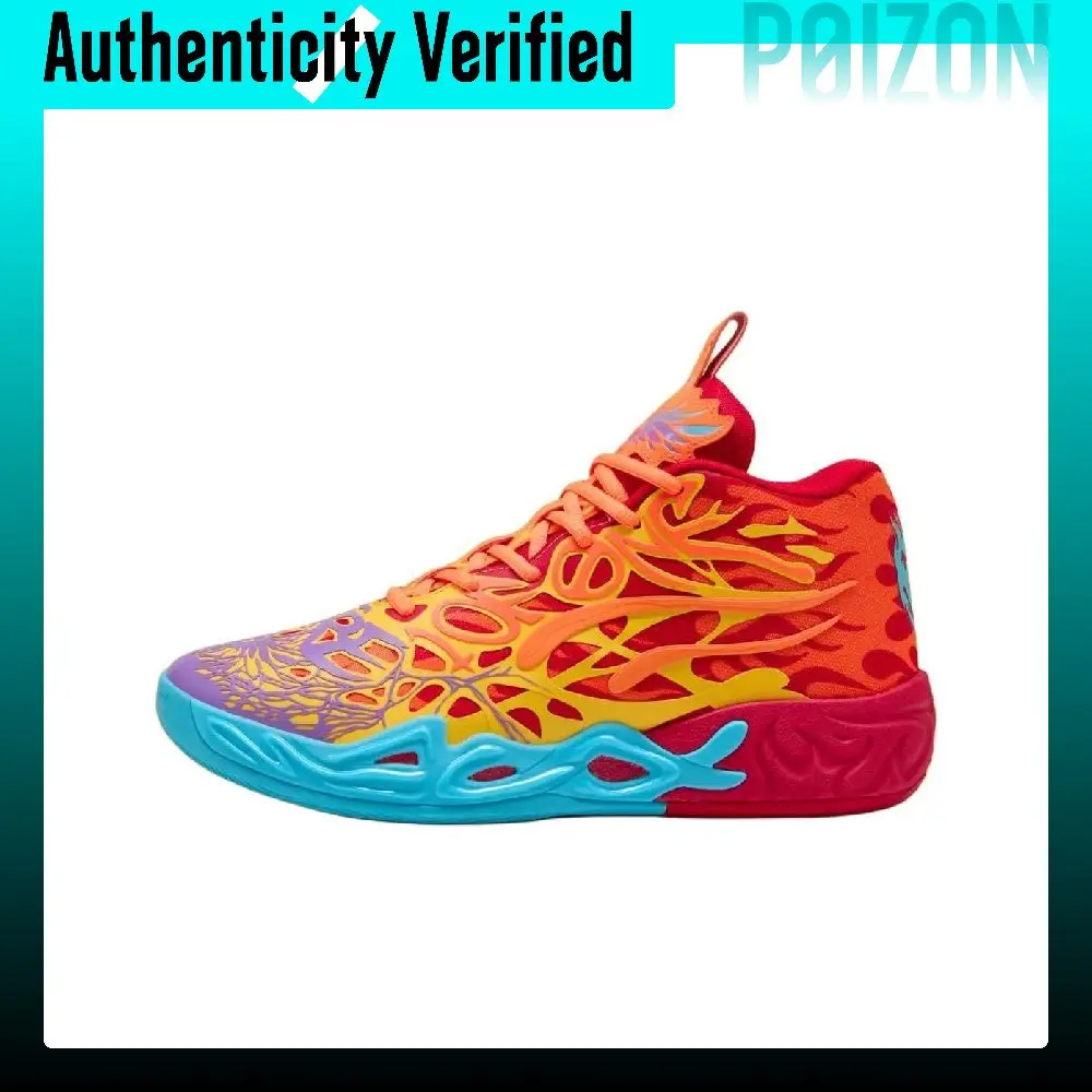 PUMA MB.04 Basketball Shoes Men's Mid-top Red/Orange/Blue 311308-01