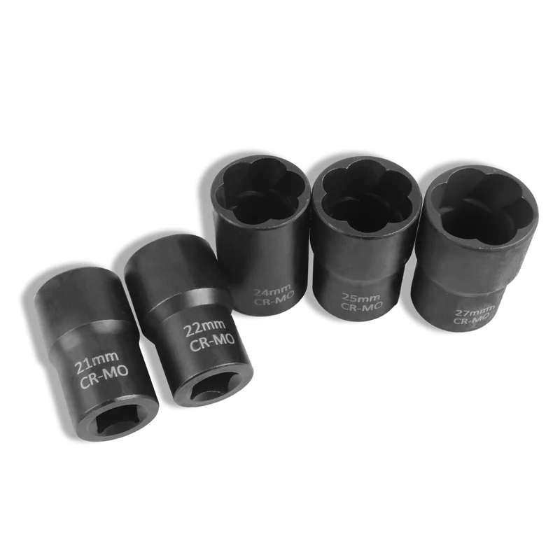 11PCS 1/2inch Drive Twist Socket Set 10mm 12mm 14mm 16mm 17mm 19mm  21mm  22mm 24mm25mm 27mm  Nut Extractor Sleeve Hand Tools