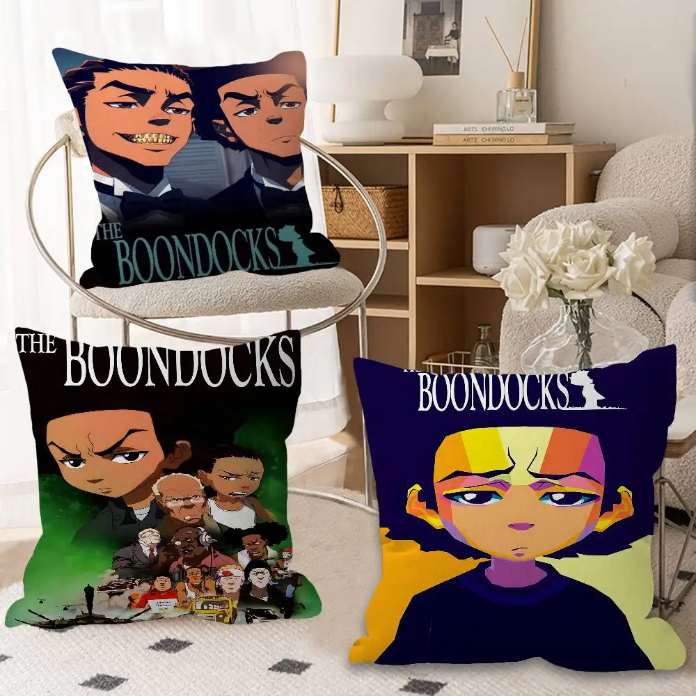 Anime The Boondocks Cushion Cover Inches Farmhouse Decor Home Throw Pillow Covers for Couch Decorations