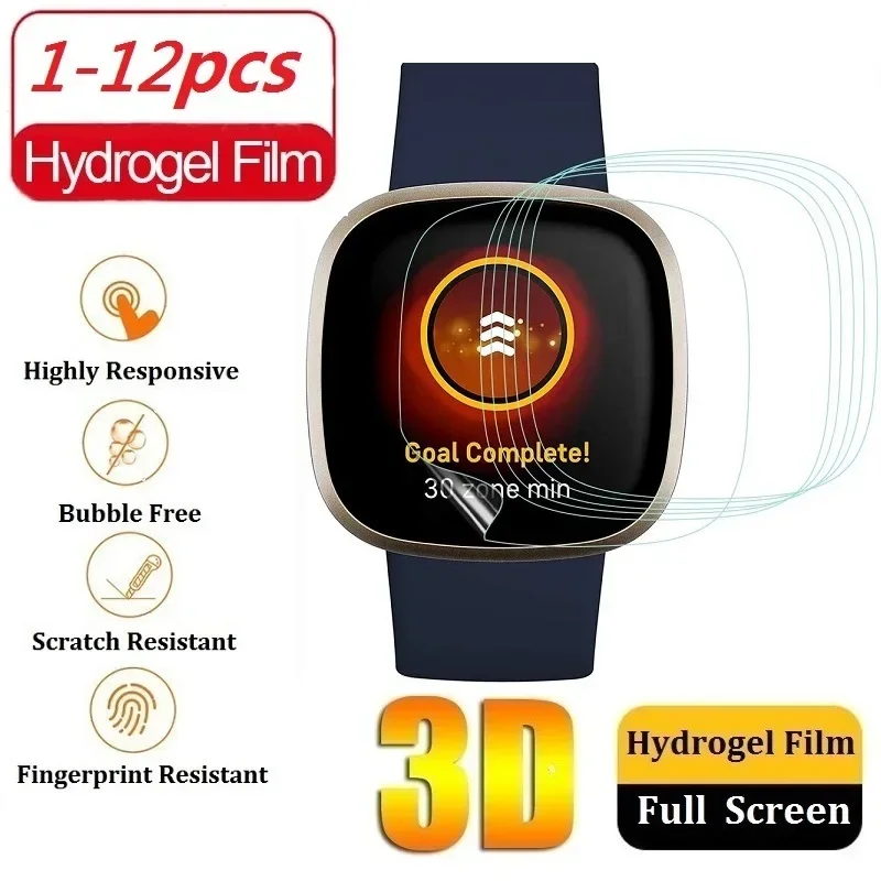 

Hydrogel Protective Film Compatible for Fitbit Sense 2 Fitbit Versa 4 3 2 Watch Screen Protector