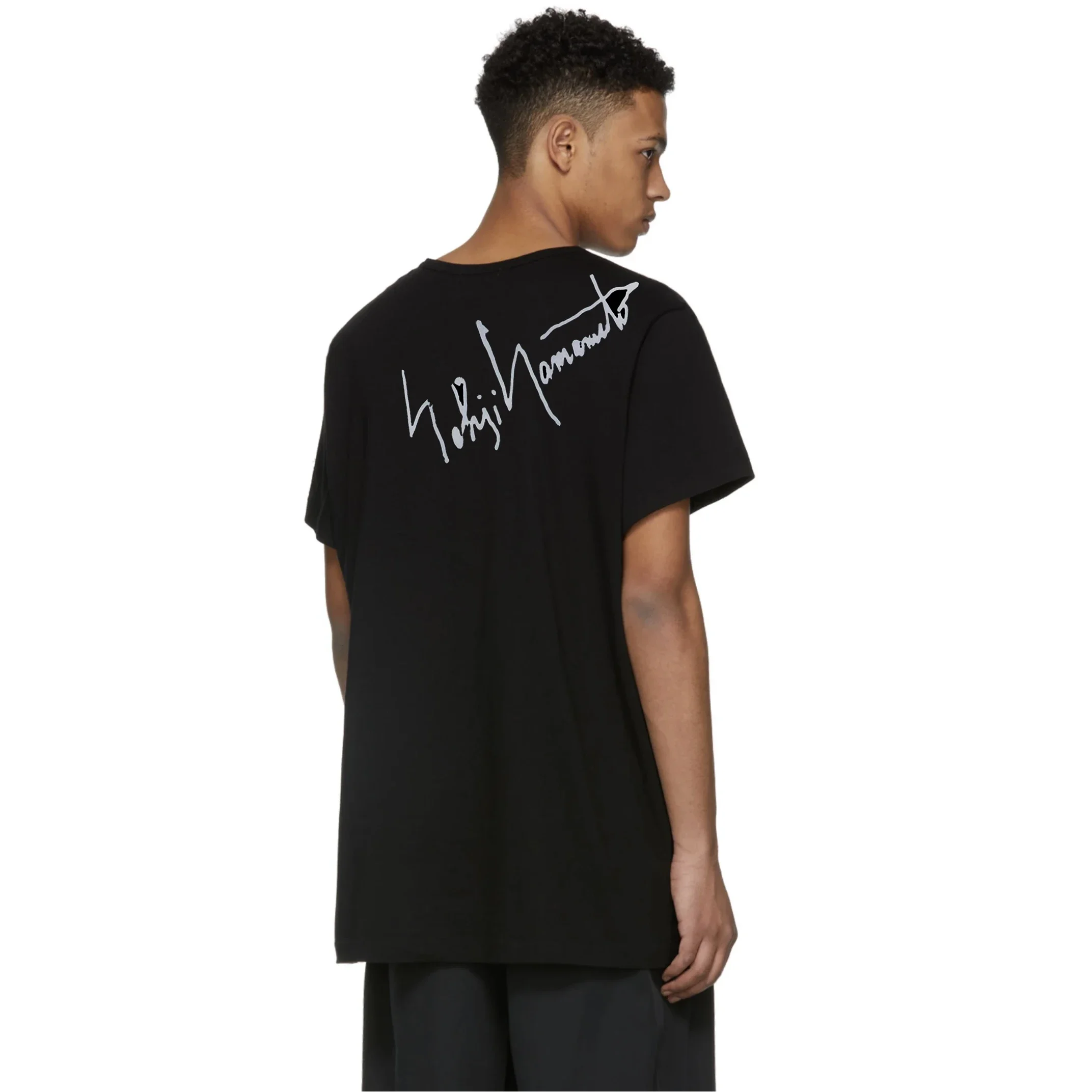 

ФУТБОЛКА с логотипом YOJI OOAK, хлопковая футболка YOHJ с перевернутым подписью и круглым вырезом, с короткими рукавами для мужчин и женщин