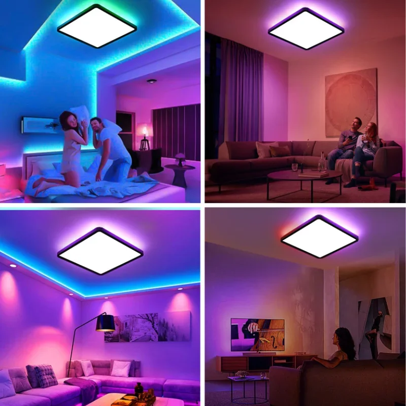 TUYA Ceiling Chandelier Lamps for Room Decor Modern Atmosphere Led Lights RGB APP WIFI Smart Lamp for Home Lighting Fixture