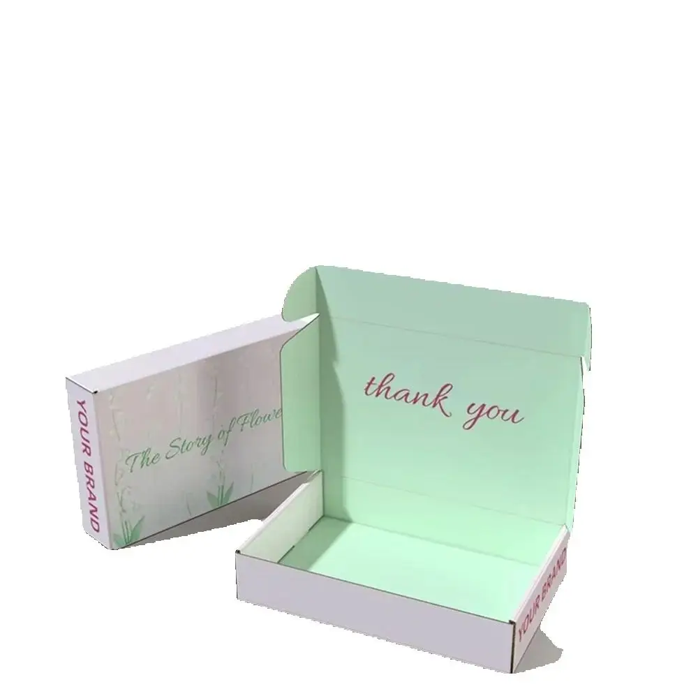 

Коробка для отправки почтой из гофрированного картона с индивидуальным логотипом | Экологичная складная подарочная коробка из бумаги