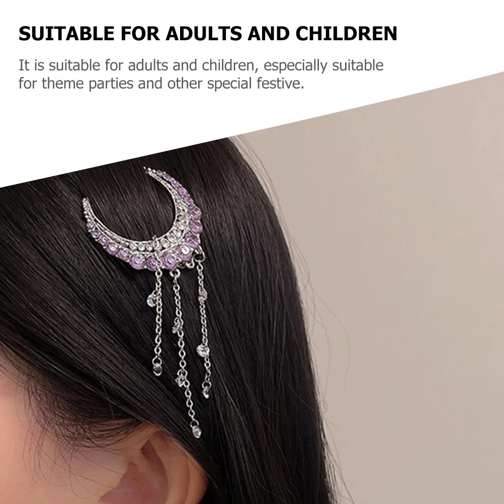 

Rhinestone Clip Hairpin Vintage Headdress Shiny Women Hair Accessories Party Decoration Durable Alloy Comfortable Hold