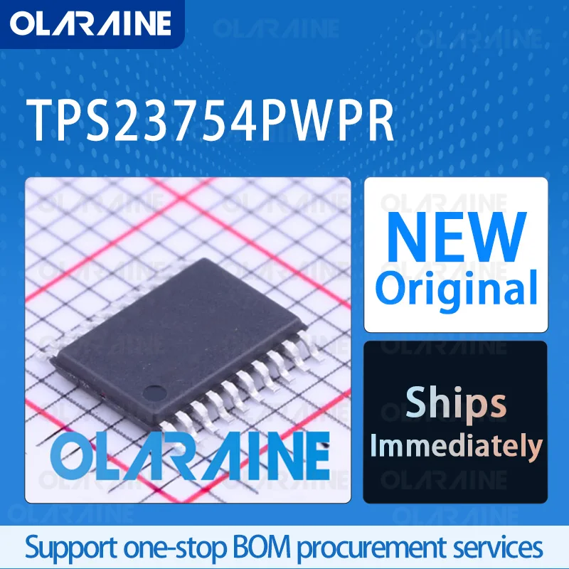 1/5/10Pcs TPS23754PWPR HTSSOP-20 original ic chip Power switch IC - POE/LAN RoHS Current 850 mA 750 mOhms Voltage 57 V