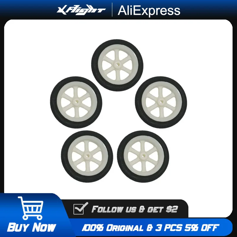 

XFlight 10PCS Super Light Foam Wheels for RC Airplane, 6-Spoke Sponge Tires White Dia 30-50mm, RC Drone Landing Gear Accessories