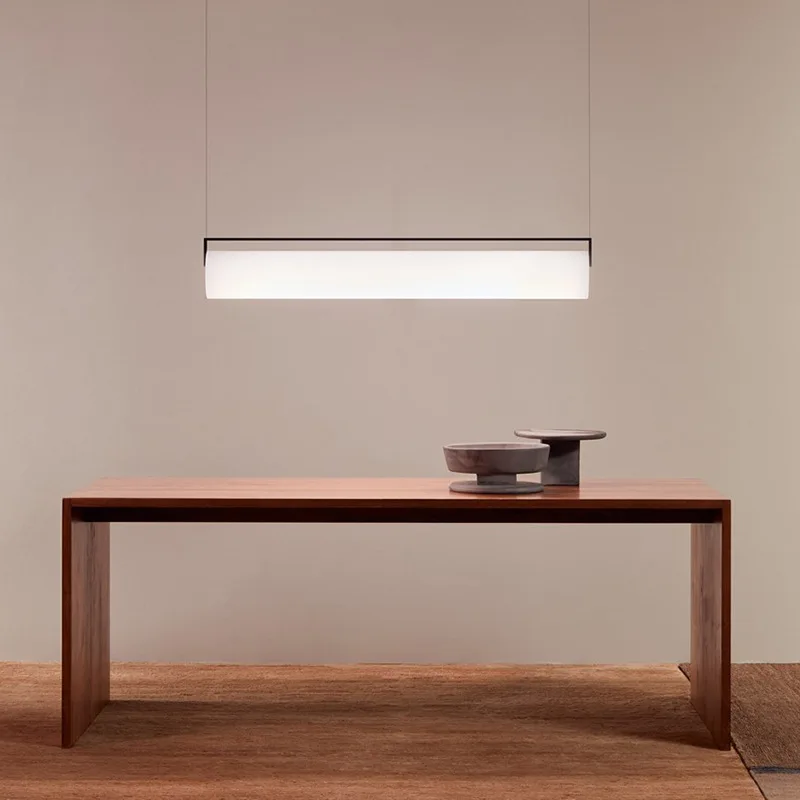 Nordic Danish Long Strip Pendent Lamp Creative Exhibition Hall Studio Model Houses Designer  Circular Tube Restaurant Chandelier