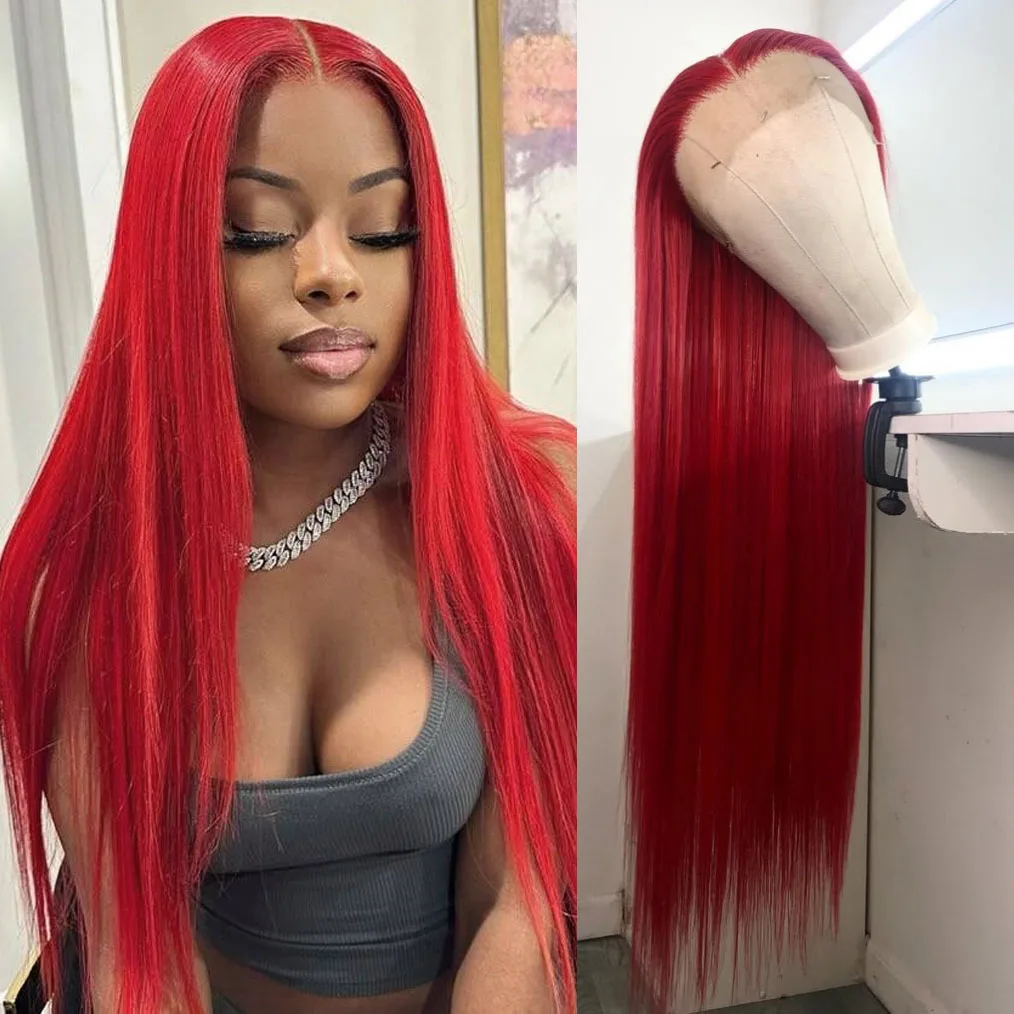 

Hot Re Lace Wig 13x4 Длинные шелковистые прямые синтетические парики спереди для женщин Термостойкие натуральные волосы Ежедневные косплей-вечеринки