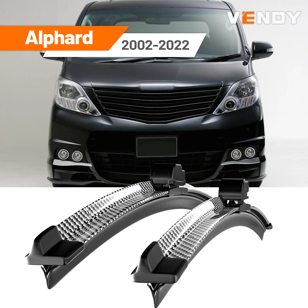 For Toyota Alphard 10 20 30 2002-2022 2003 2007 2008 2014 2015 2016 2019 2pcs Front Windshield Wiper Blades Windscreen Wipers