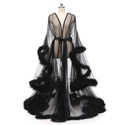 Robe de Soirée Sexy en Tulle à Manches sulfpour Femme, Tenue de Bal Formelle, Grande Taille, Bordeaux Rouge, 2020