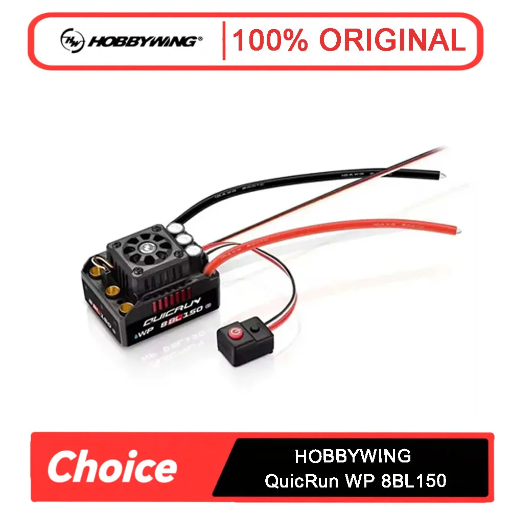 

Hobbywing QuicRun WP 8BL150 G2 150A Водонепроницаемый регулятор скорости | 3-6S 1/8 RC Багги — карта программирования с ЖК-дисплеем и интеллектуальная технология скольжения