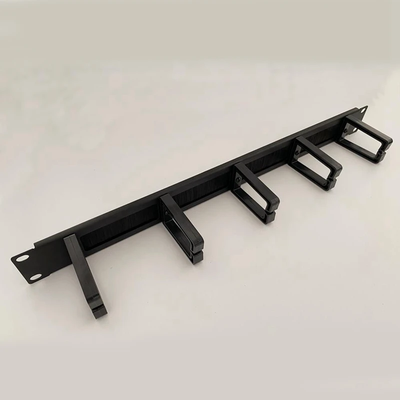 1u 19 Inch Rackkasten Kabelbeheer Netwerk Organizer Netwerkborstelpaneel 1 Stuk