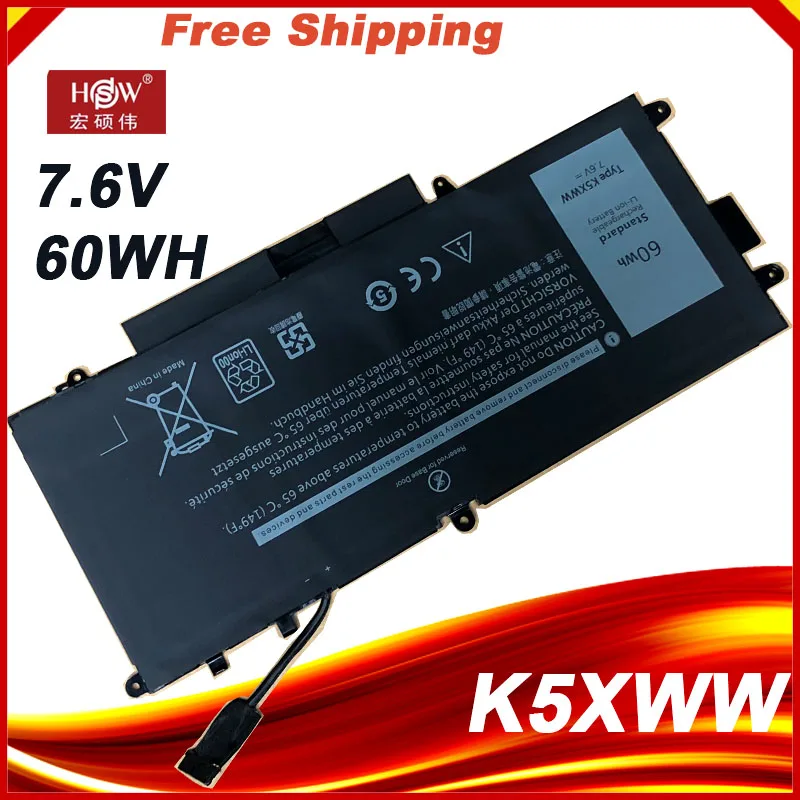 New K5XWW Battery Replacement For DELL Latitude 13 5289 7389 7390 2-in-1 Series 71TG4 725KY N18GG 6CYH6 J0PGR