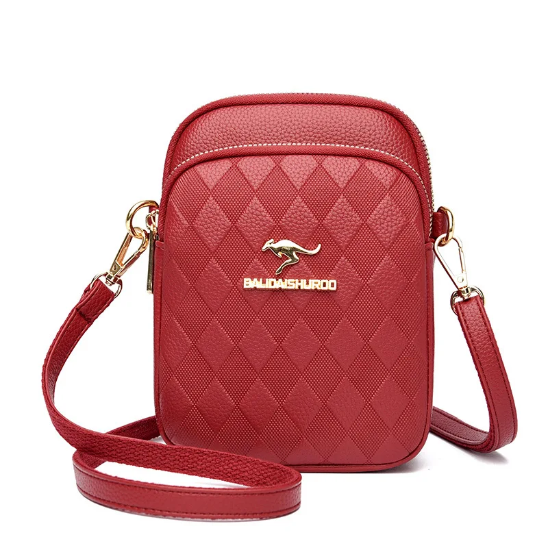 Borsa da donna moda Versatile mamma di mezza età Lingge borsa per telefono piccola grande capacità una spalla Crossbody Zero borse a tracolla