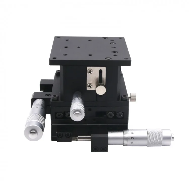 SEMXYZ-80 XYZ 3-Axis Manual Linear Stage 80x80mm Micrometer Linear Stage W/ Crossed-Roller Bearing