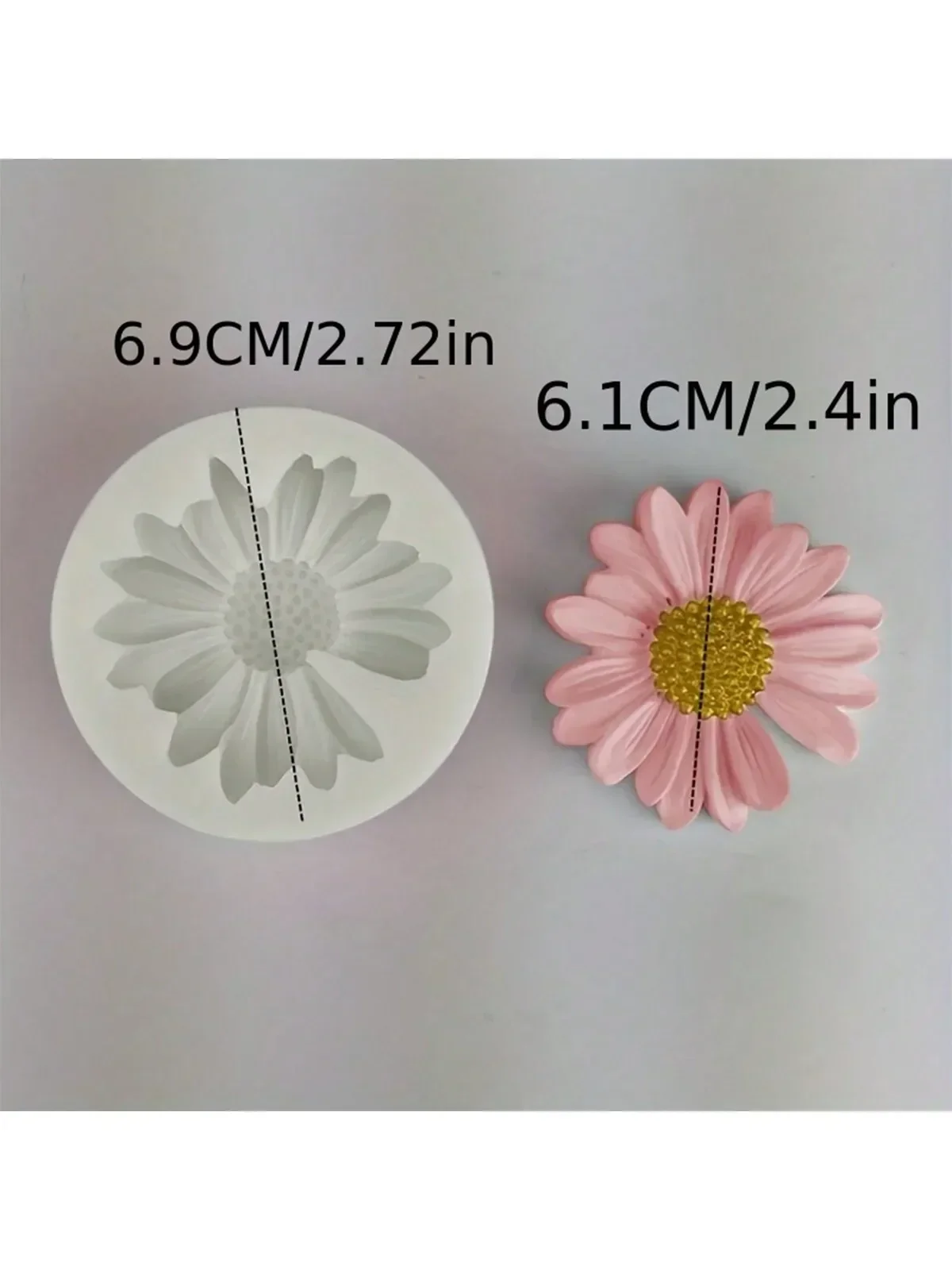 1pc Daisy Scented Candle Daisy Silicone Candle Mold Aromatherapy Soap Mold For Candle Making Kit DIY Flower Handmade Candle Mold