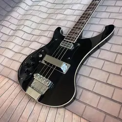 Rickenbacker Left Hand 4-String Electric Bass Integrated Electric Bass, Black Body, High Gloss, Rosewood Fingerboard, Maple Trac