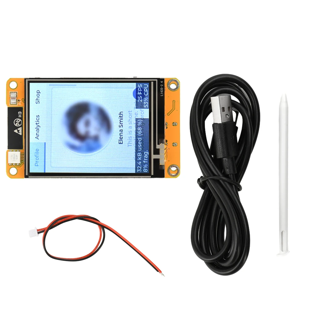 ESP32 Entwicklungsboard CH340 Typ C 2,4-Zoll Kapazitives Touch-Display WLAN Bluetooth 240x320 Auflösung für Elektronikprojekte – Detail 3